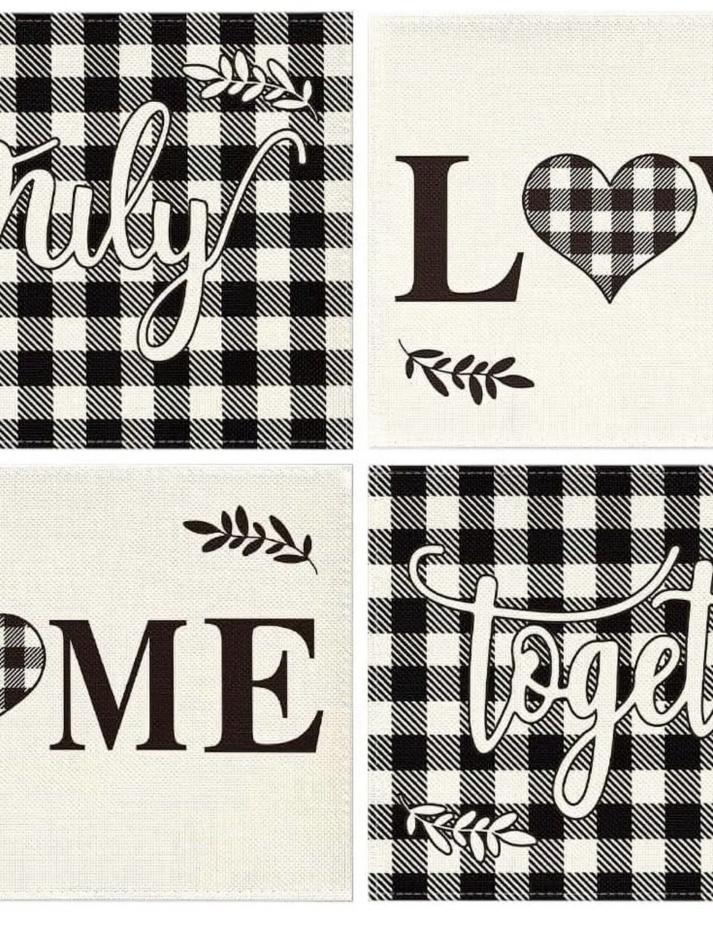 Black & White Buffalo Check Placemats (4)